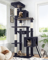 Globlazer árbol para gatos con hamaca grande para descanso cómodo.