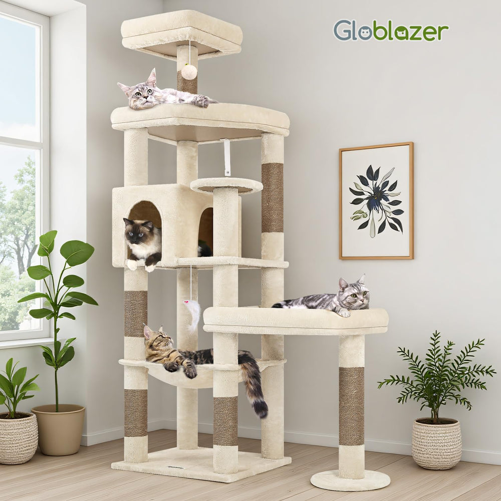 Globlazer arbol-gatos uso interior: ideal para trepar, observar y descansar dentro de casa.