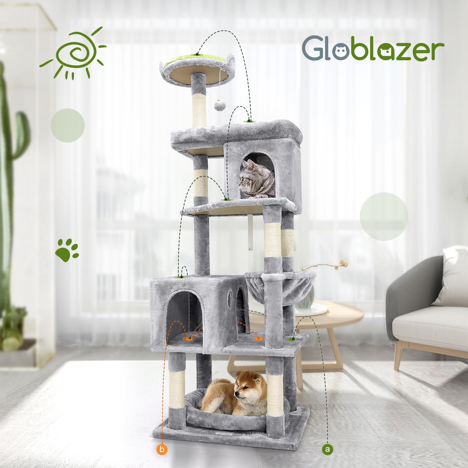 Globlazer base amplia y estable, evita vuelcos durante el juego