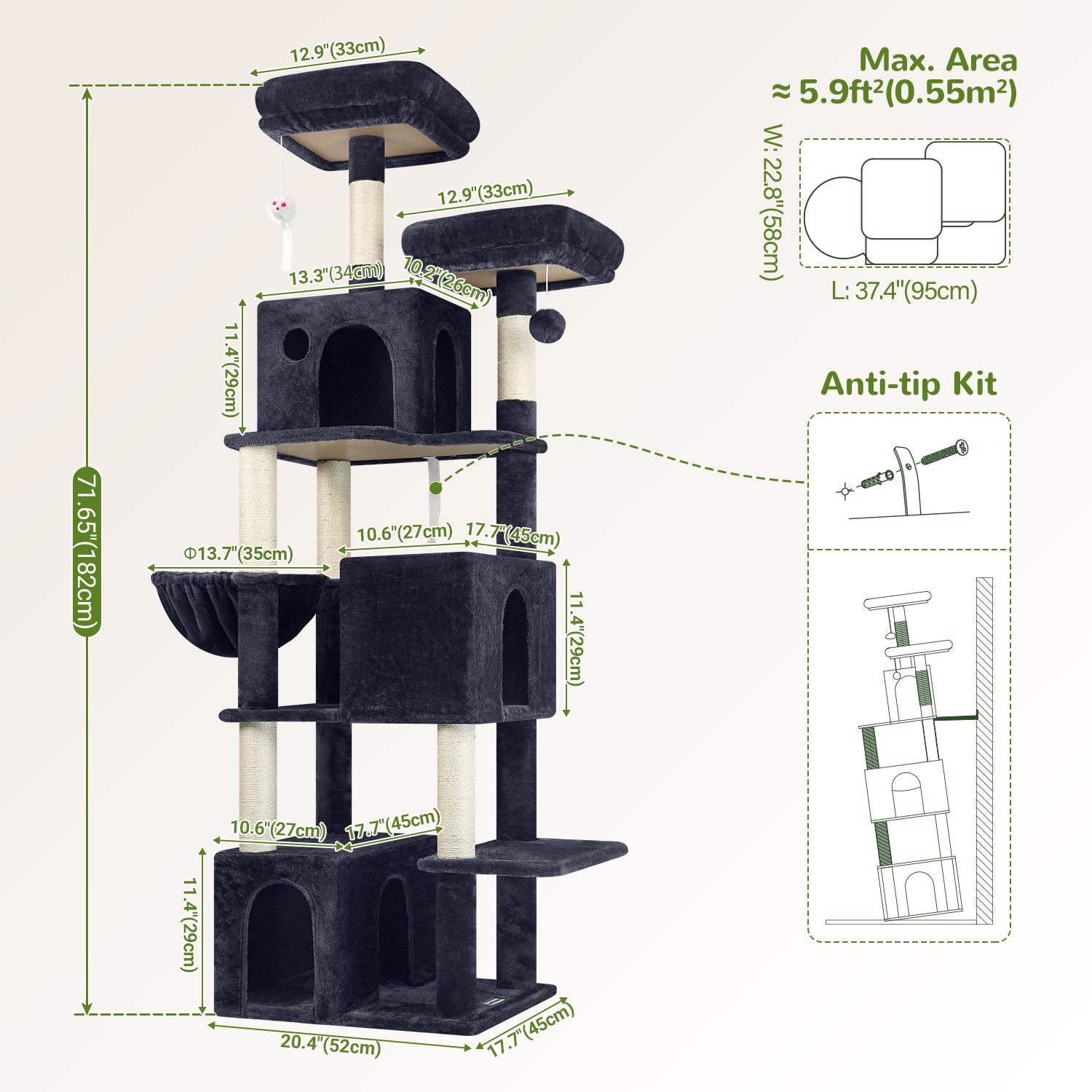 Globlazer base-estable-antivuelco seguridad mejorada del mueble
