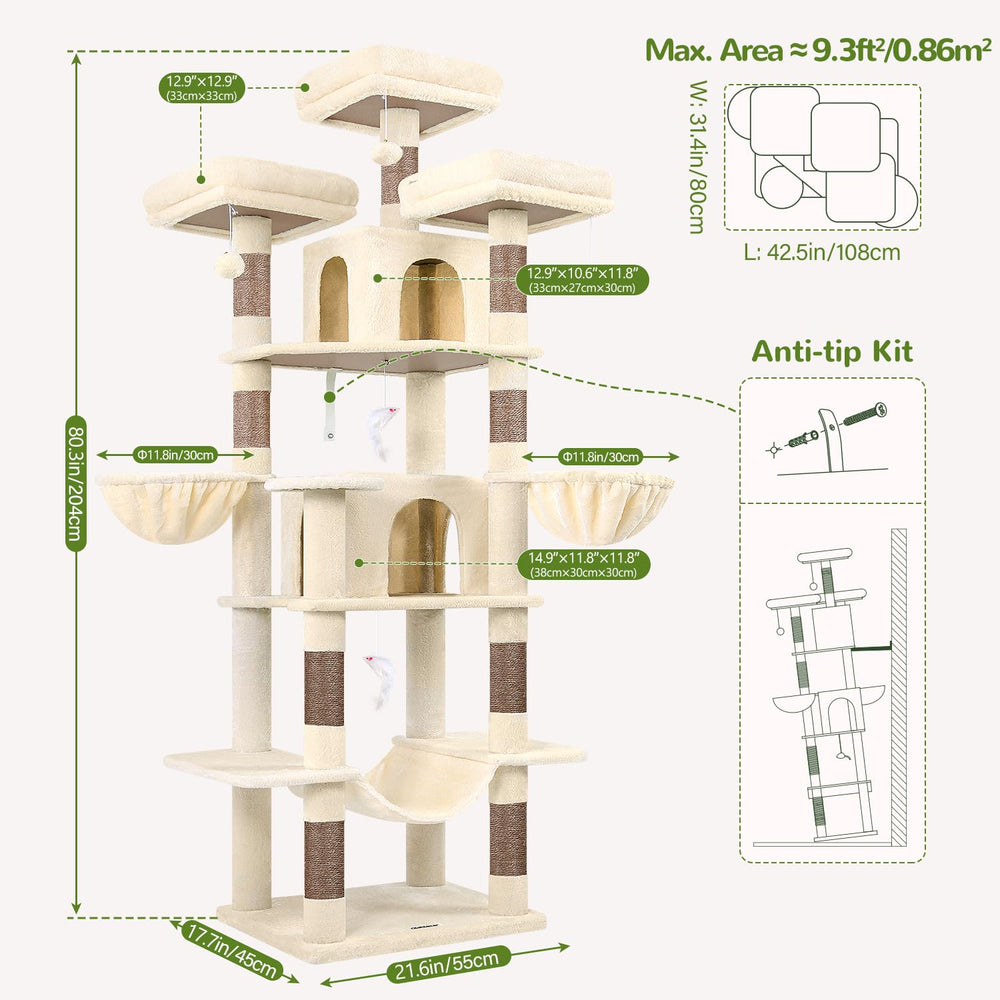 Globlazer Big Cat Tower: base estable para juego seguro.