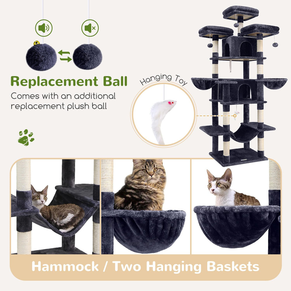 Globlazer Big Cat Tower base reforzada para mayor estabilidad durante la actividad.