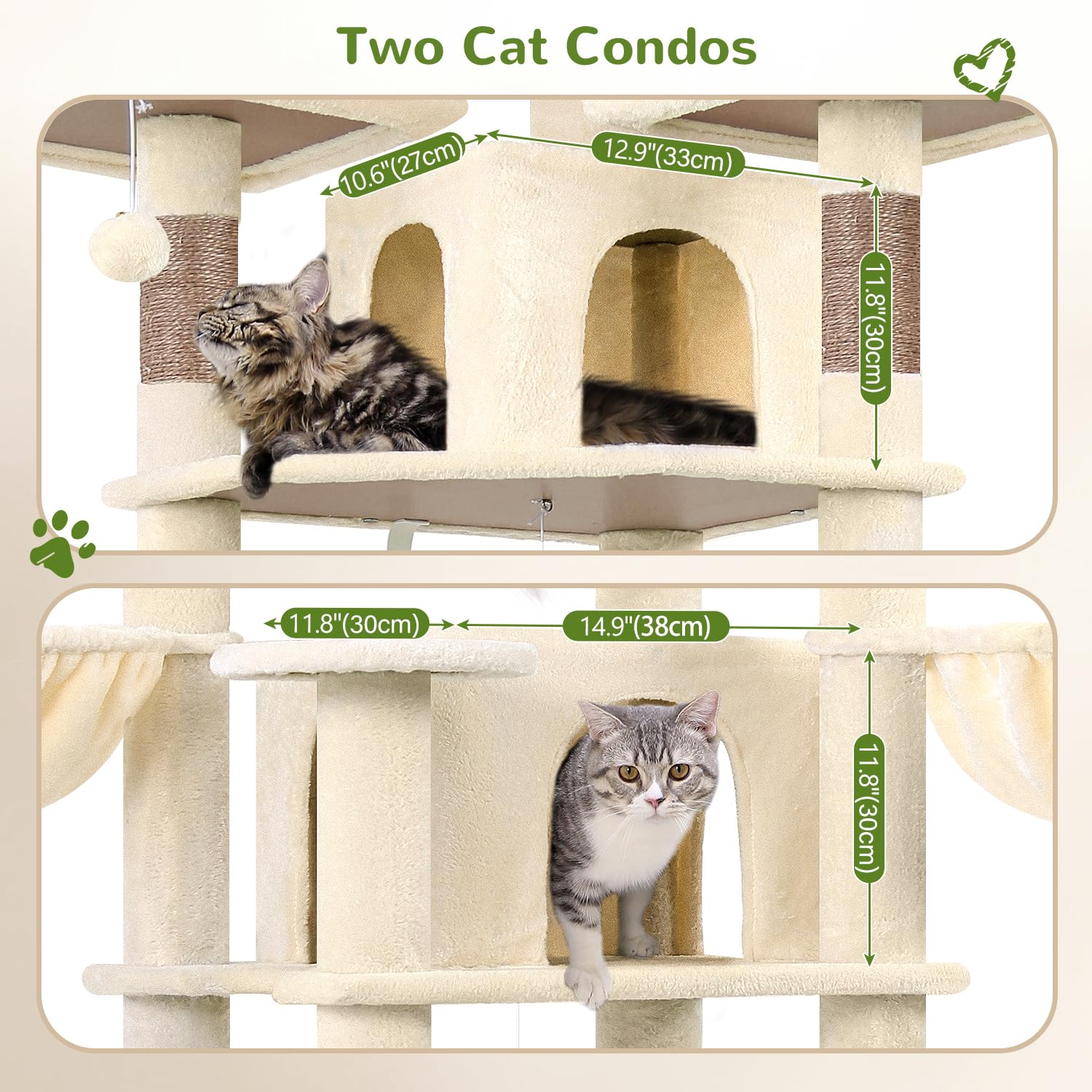 Globlazer Big Cat Tower: condos espaciosos para esconderse y descansar.