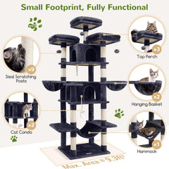 Globlazer Big Cat Tower hamaca para descansar relajadamente entre sesiones de juego.