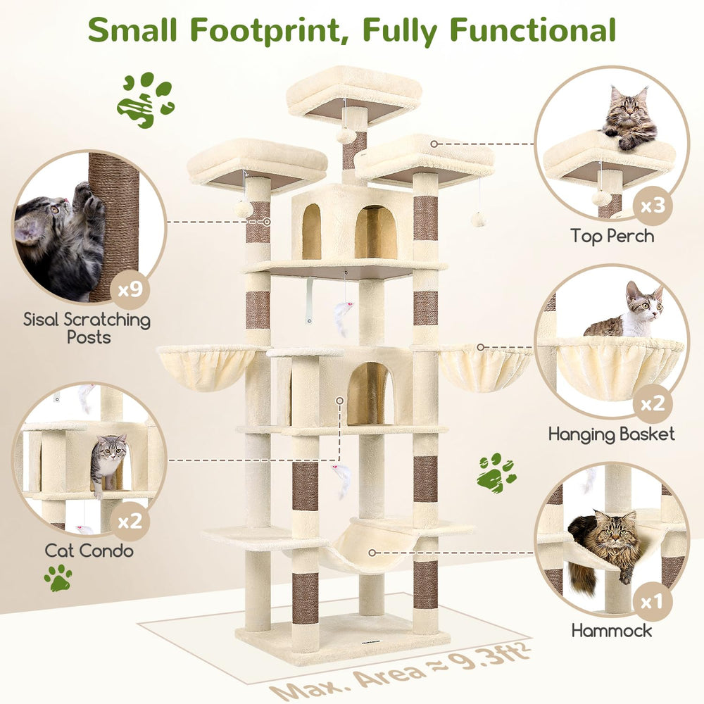 Globlazer Big Cat Tower: postes de sisal naturales para rascar y ejercitarse.