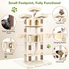 Globlazer Big Cat Tower: postes de sisal naturales para rascar y ejercitarse.