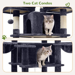 Globlazer Big Cat Tower rascador de sisal para afilar uñas y entretenerse.