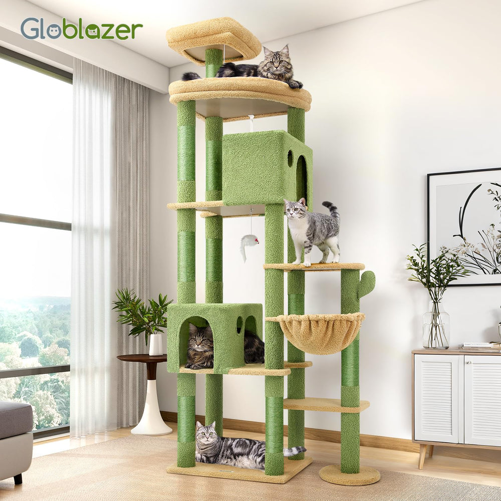 Diseño estable de torre para gatos grandes en Globlazer