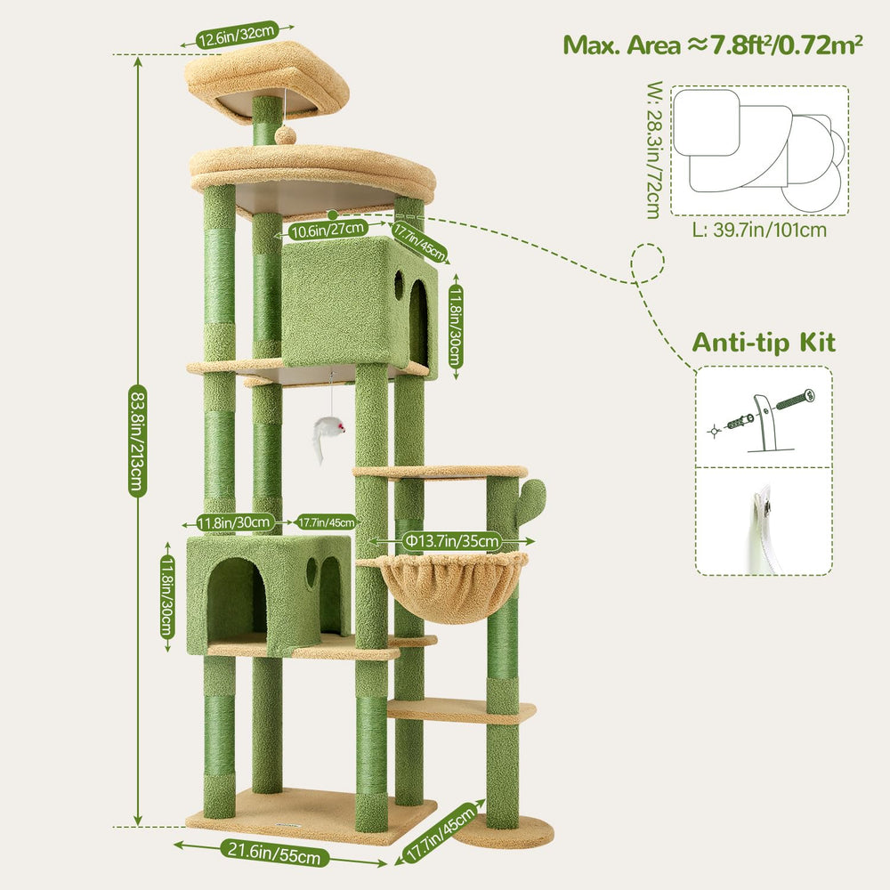 Montaje sencillo del Globlazer Cactus Giant Cat Tree