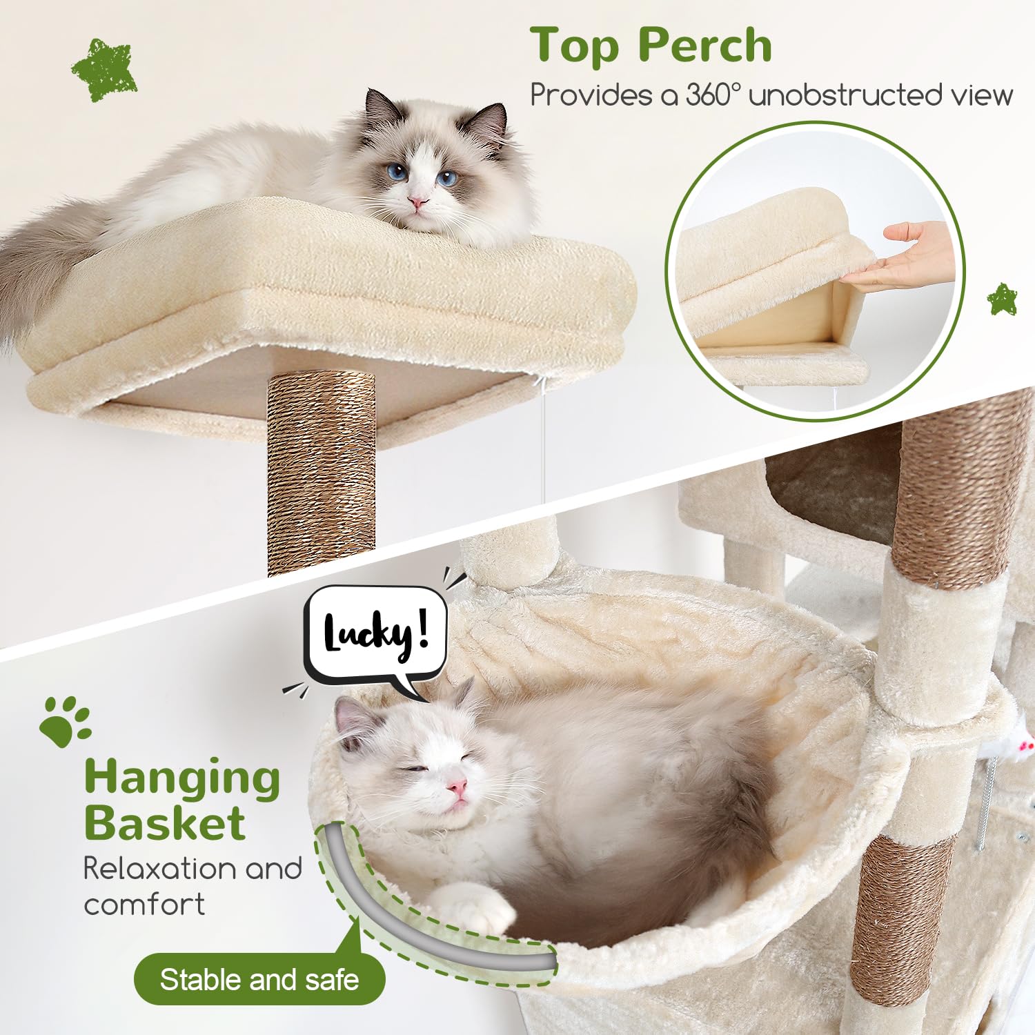 Globlazer canasta-colgante-reposo, descanso elevado para gatos amantes de la altura