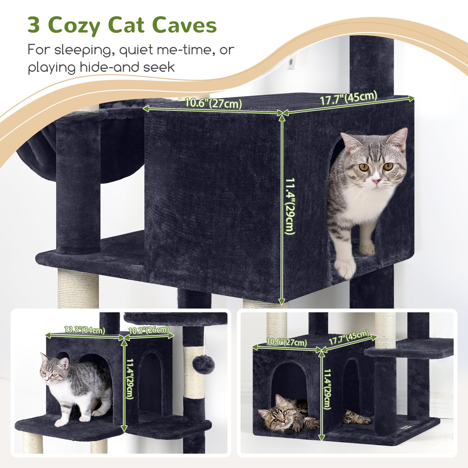 Globlazer condos-gatos-3 refugios confortables para siestas y escondite