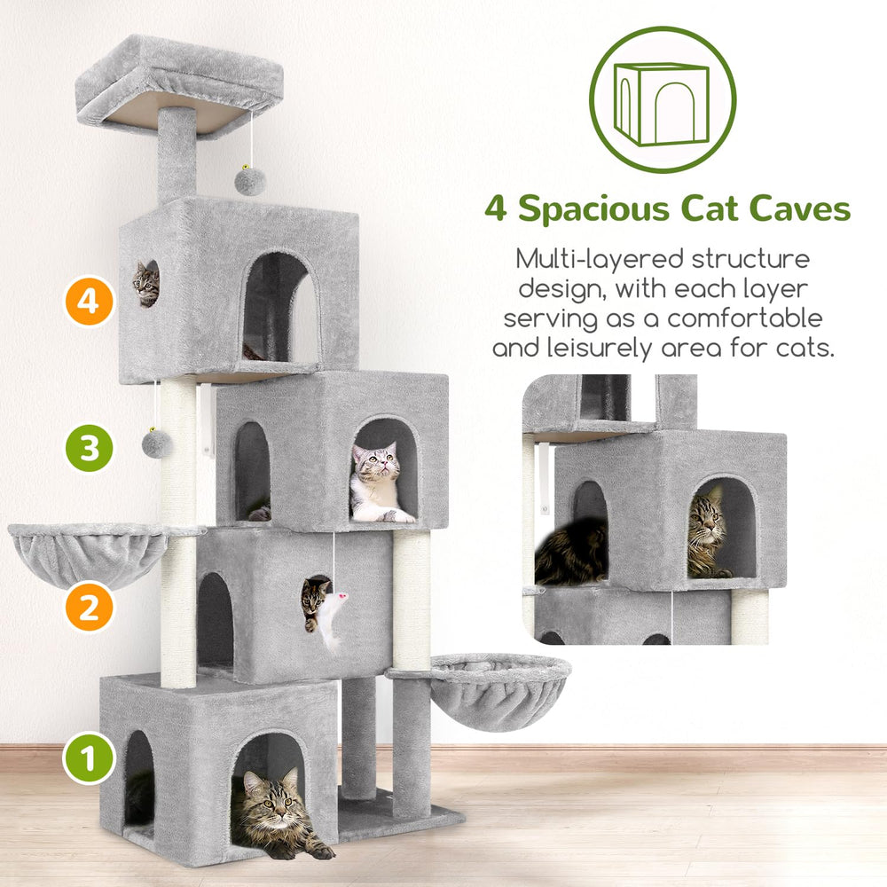 Globlazer condos para gatos: cuatro casas que ofrecen espacio individual para cada felino.