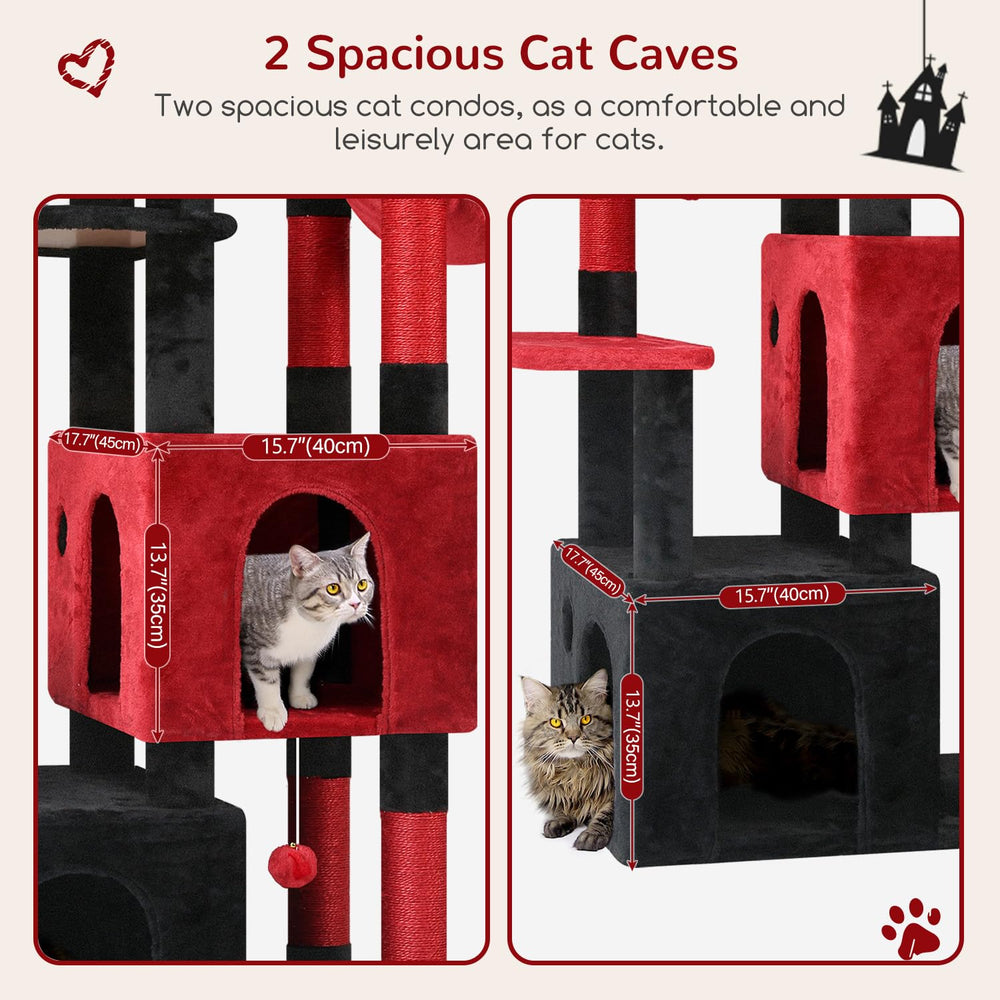 Condos grandes de Globlazer permiten retiro comodo para dos gatos adultos.
