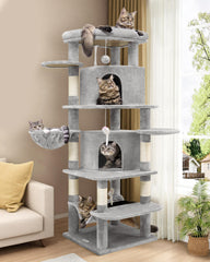 Globlazer árbol de esquina para grandes gatos, diseño elegante para sala.
