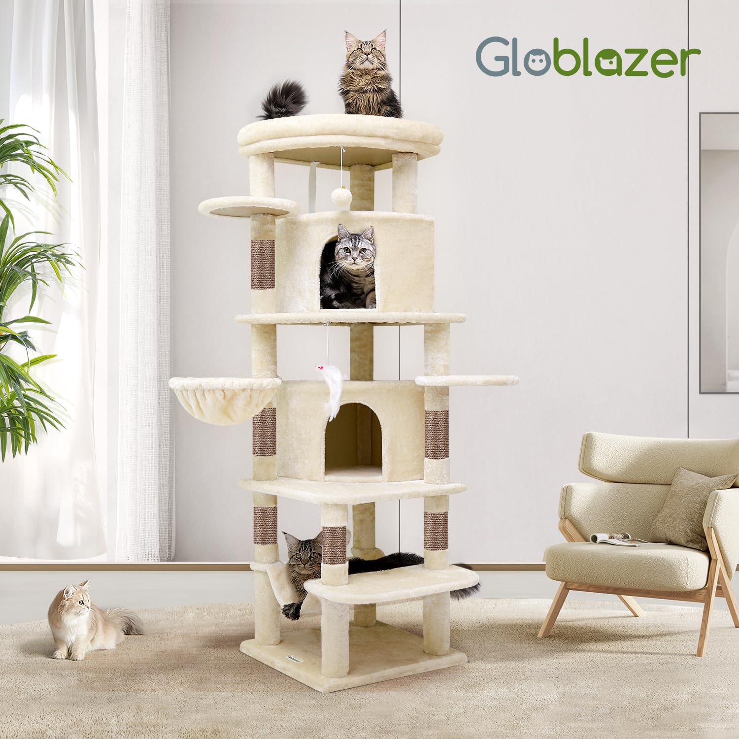 Globlazer diseño curvo inspirado en la naturaleza encaja en rincones.