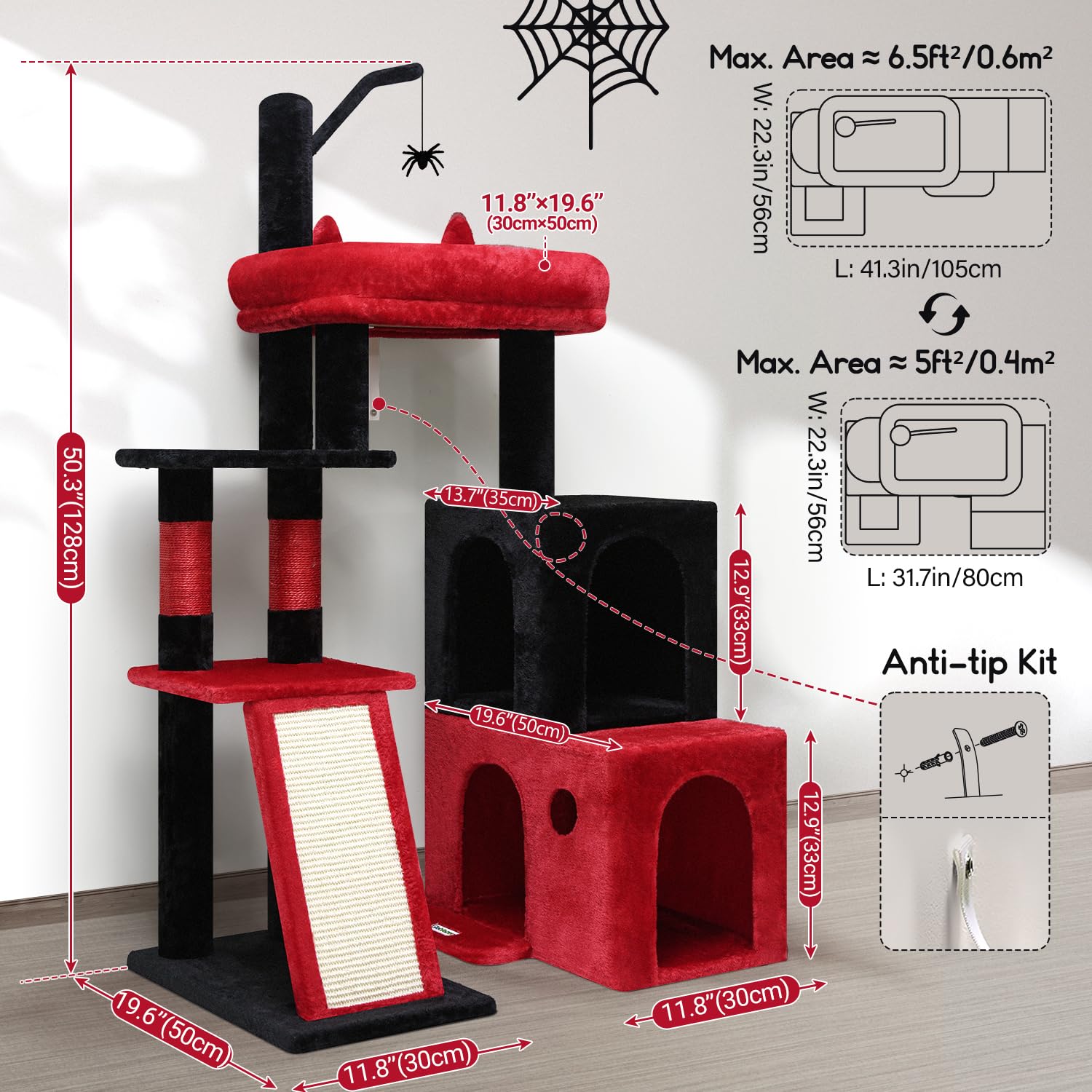 Globlazer diseño gótico negro y rojo, añade carácter al hogar.