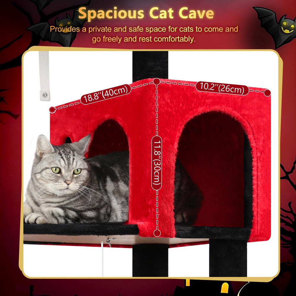 Globlazer Gato Condo Espacioso: refugio privado para dormir y esconderse.