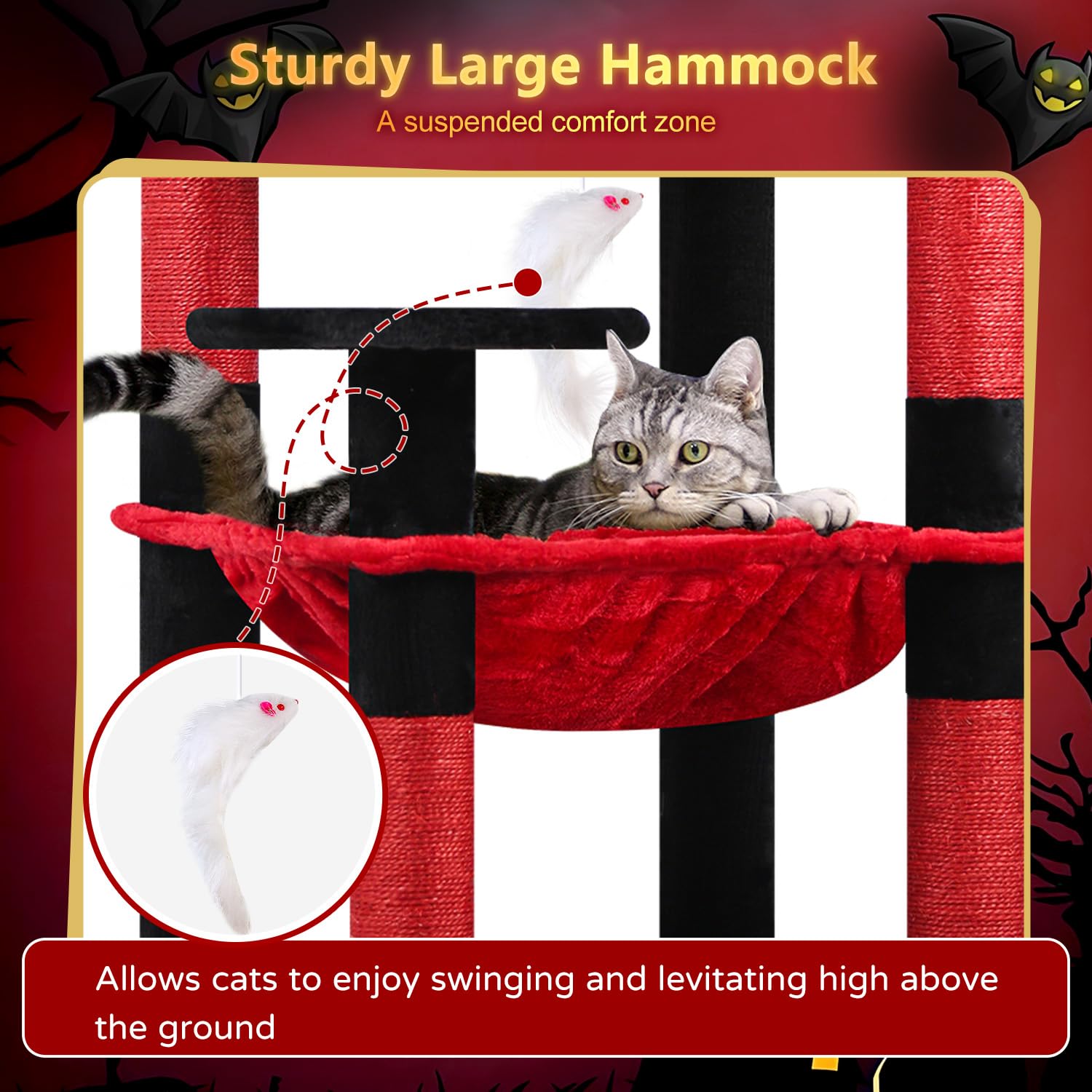 Globlazer Gato Cueva Amplia: espacio seguro para esconderse.