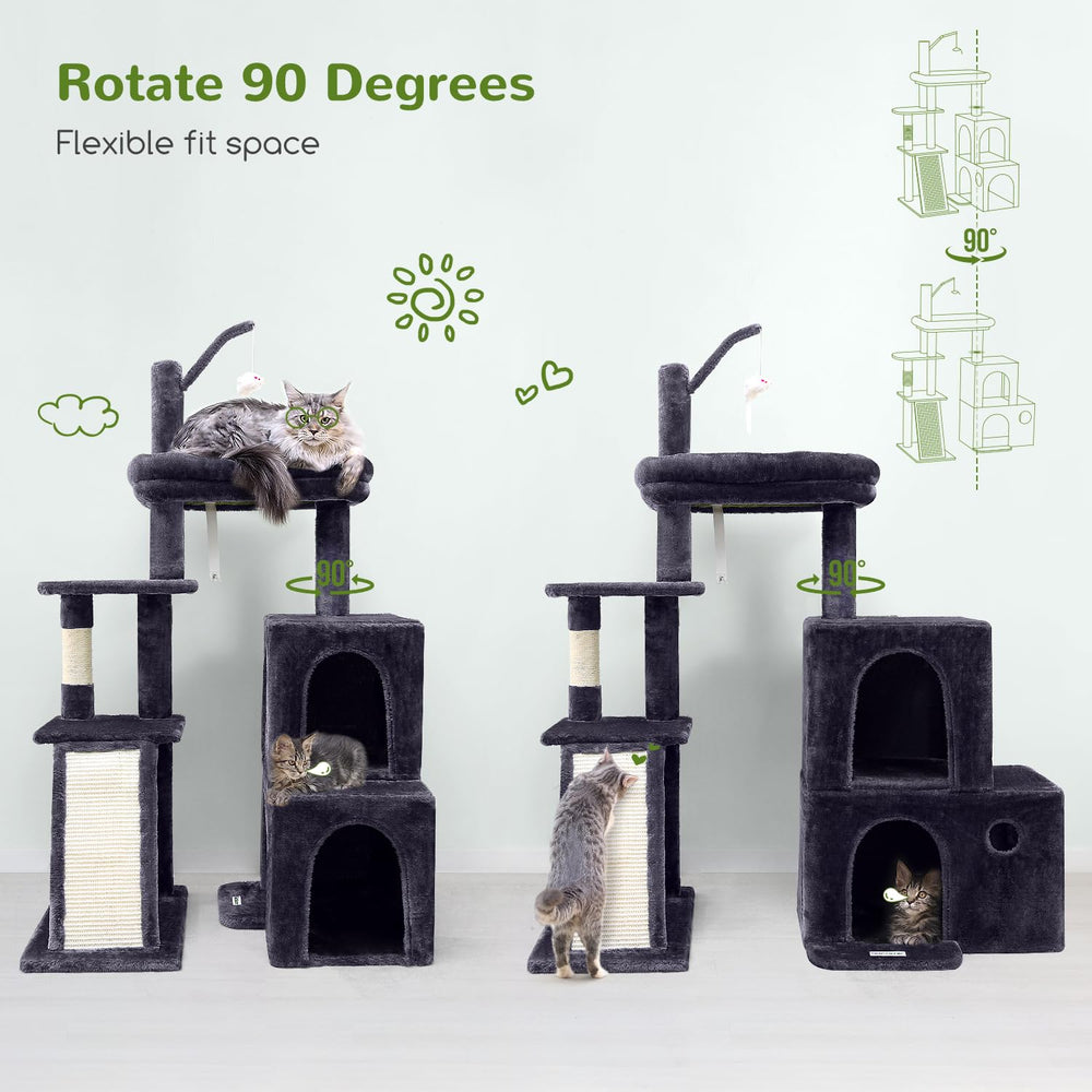 Globlazer Gato Torre 50 pulgadas: percha superior acolchada para descanso cómodo.
