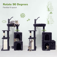 Globlazer Gato Torre 50 pulgadas: percha superior acolchada para descanso cómodo.