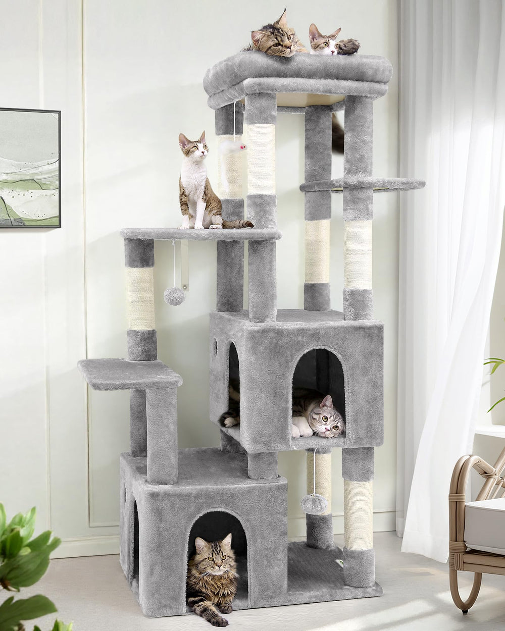 Globlazer Gato Torre – Percha principal para descanso cómodo y observación.