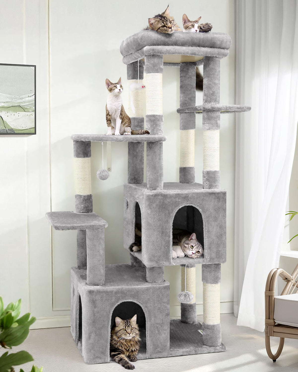 Globlazer Gato Torre – Percha principal para descanso cómodo y observación.