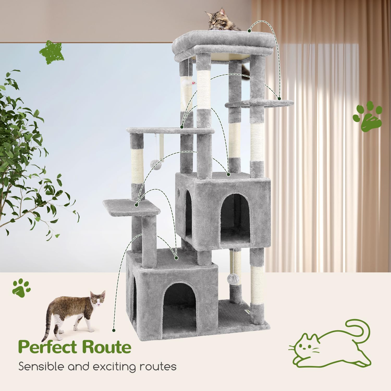 Globlazer Gato Torre – Plataformas de relajación en múltiples niveles.