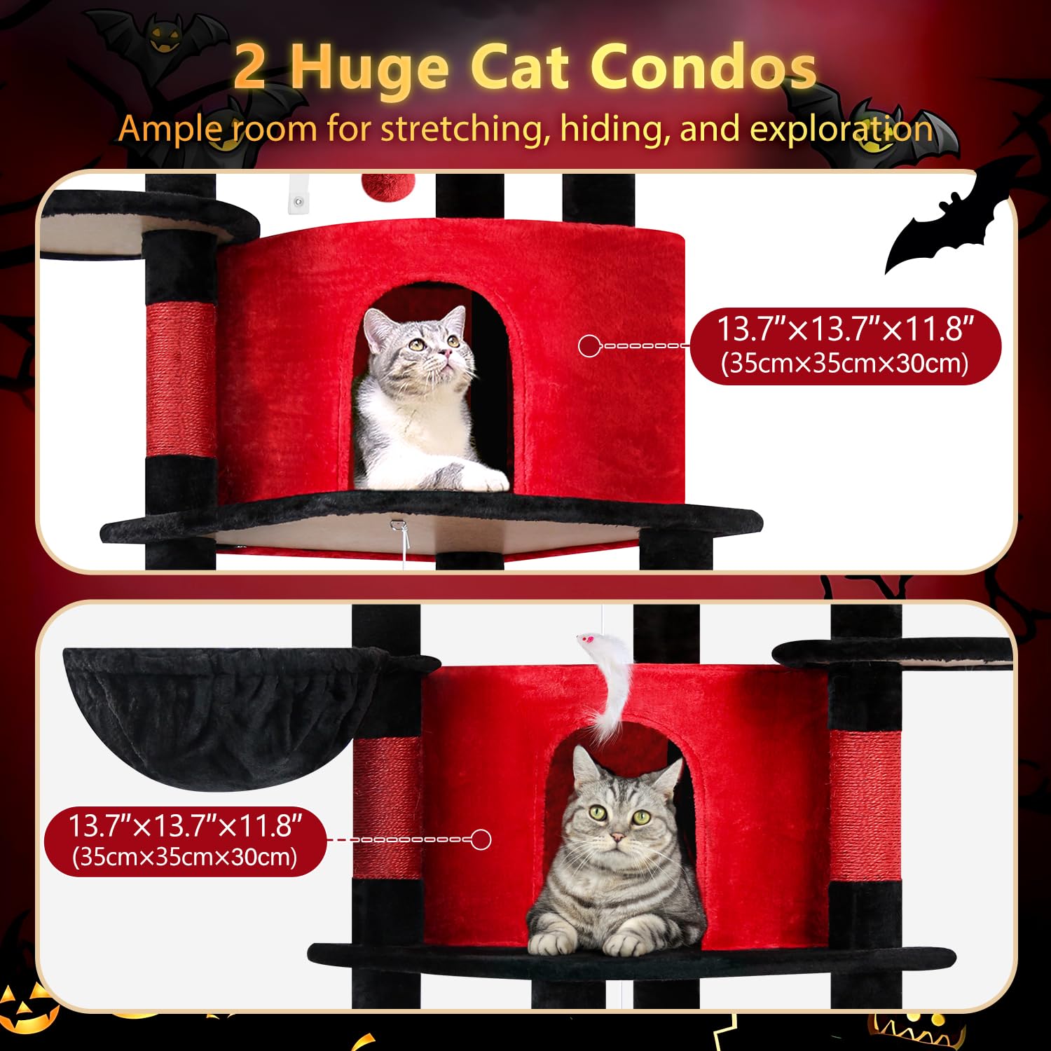 Globlazer hamaca cuadrada suave, descanso cómodo para gatos adultos.