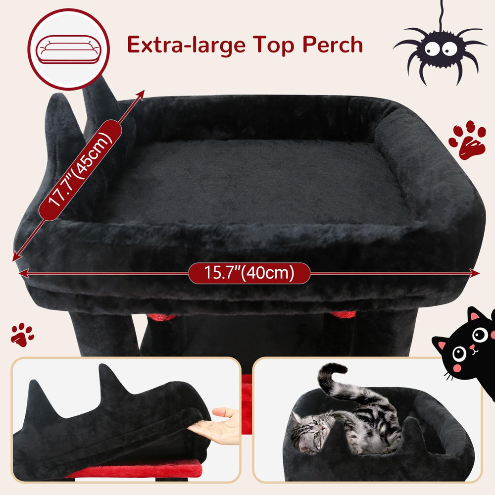 Globlazer plataforma superior extragrande ofrece area de descanso para gatos grandes.