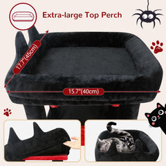 Globlazer plataforma superior extragrande ofrece area de descanso para gatos grandes.