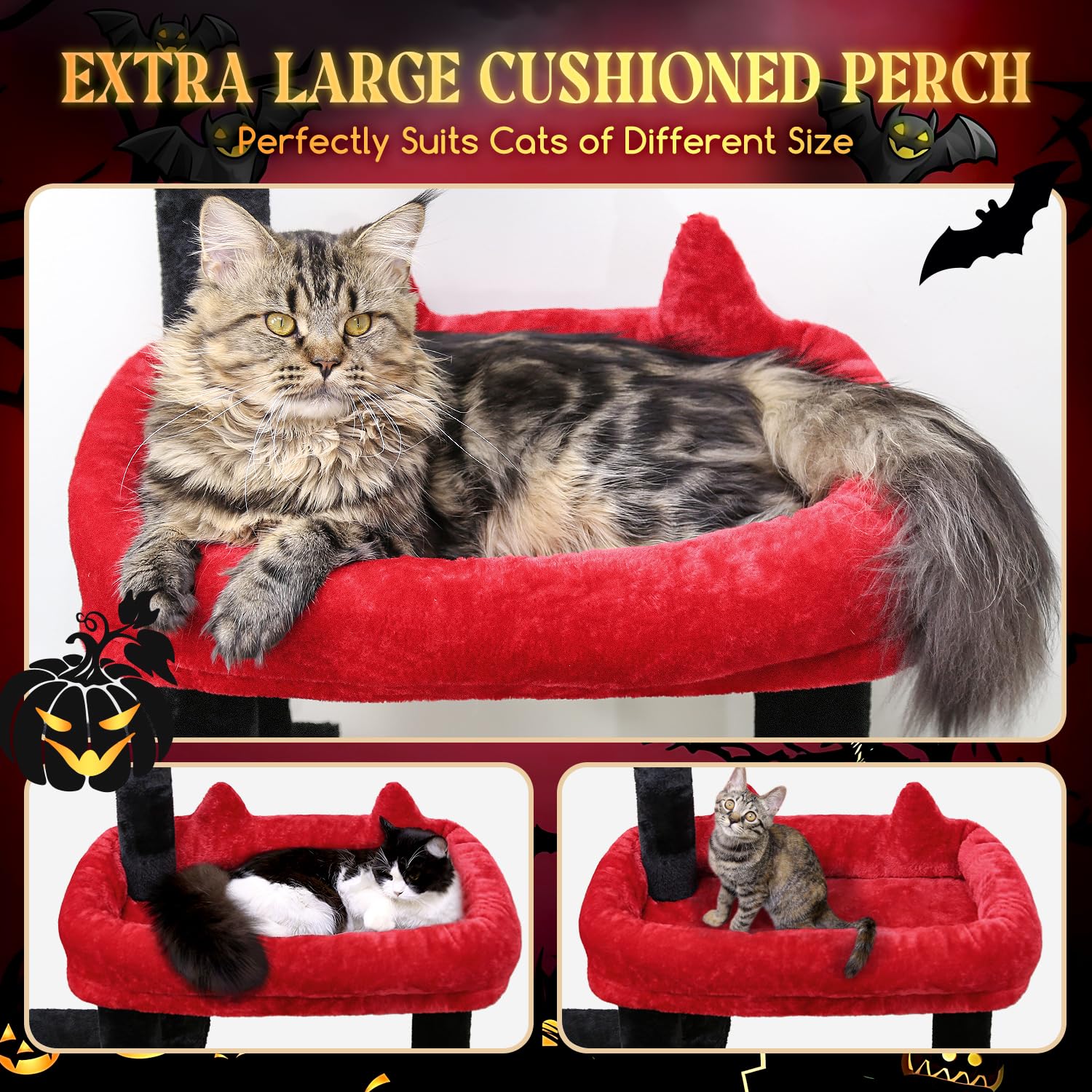 Globlazer plataforma superior grande, descanso lujoso para gatos de tamaño grande.
