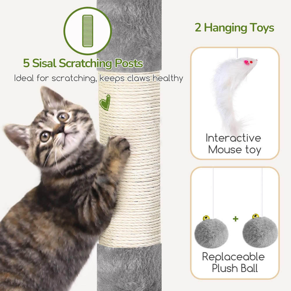 Postes de sisal para rascar uñas y ejercicio.