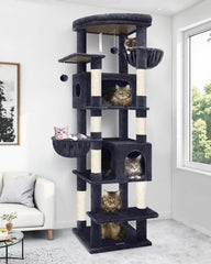 Globlazer torre para gatos de 74 pulgadas con base amplia para mayor estabilidad.