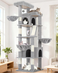 Globlazer torre-gato-80pulgadas: ideal para varios felinos y ejercicio vertical.