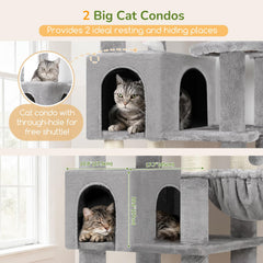 Globlazer torre-gato-82-pulgadas-perchas-grandes: plataforma para observar y descansar.
