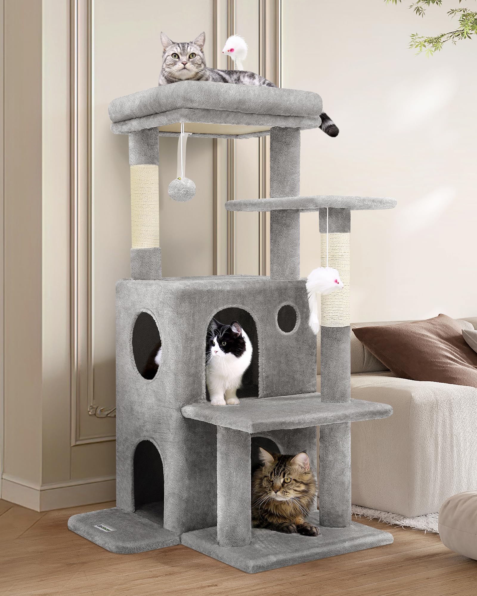 Globlazer torre para gatos, altura de 50 pulgadas para observar y descansar.
