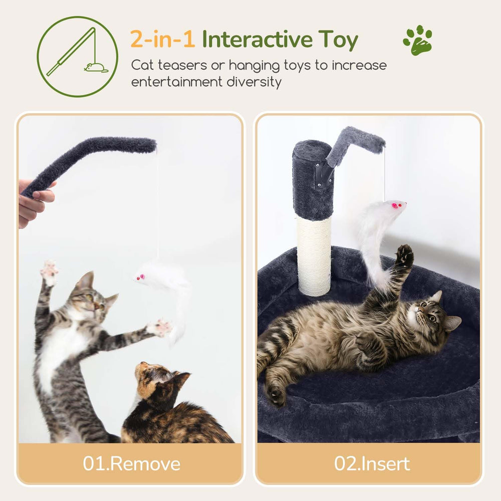 Globlazer torre gato grande - base estable con correas anti-vuelco para uso dinámico