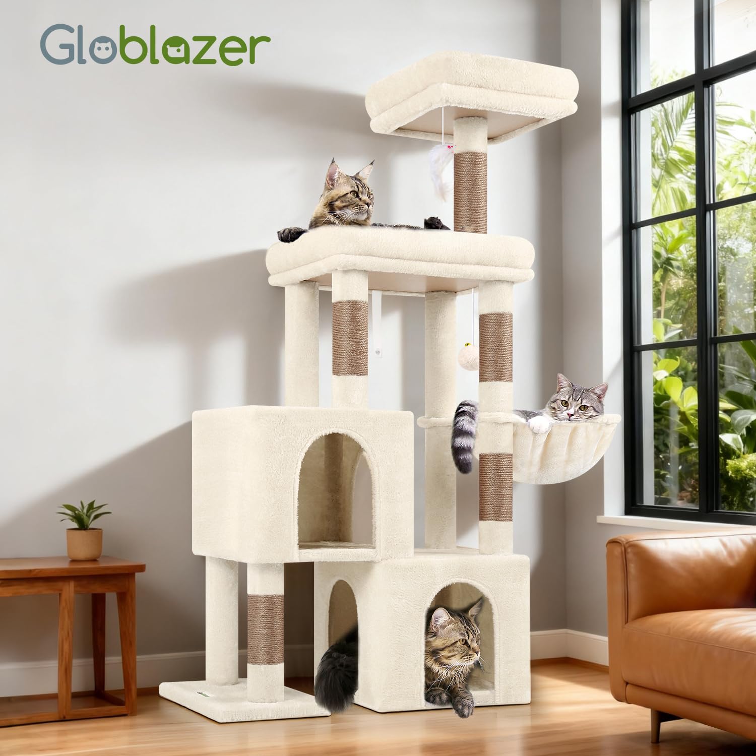 Globlazer base ensanchada para mayor estabilidad y seguridad.