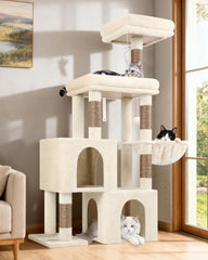 Globlazer torre para gatos de 52 pulgadas frente, ideal para observar y jugar en altura.