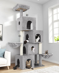 Globlazer torre-gatos-70pulgadas-condos: refugio cómodo para varios felinos en casa.