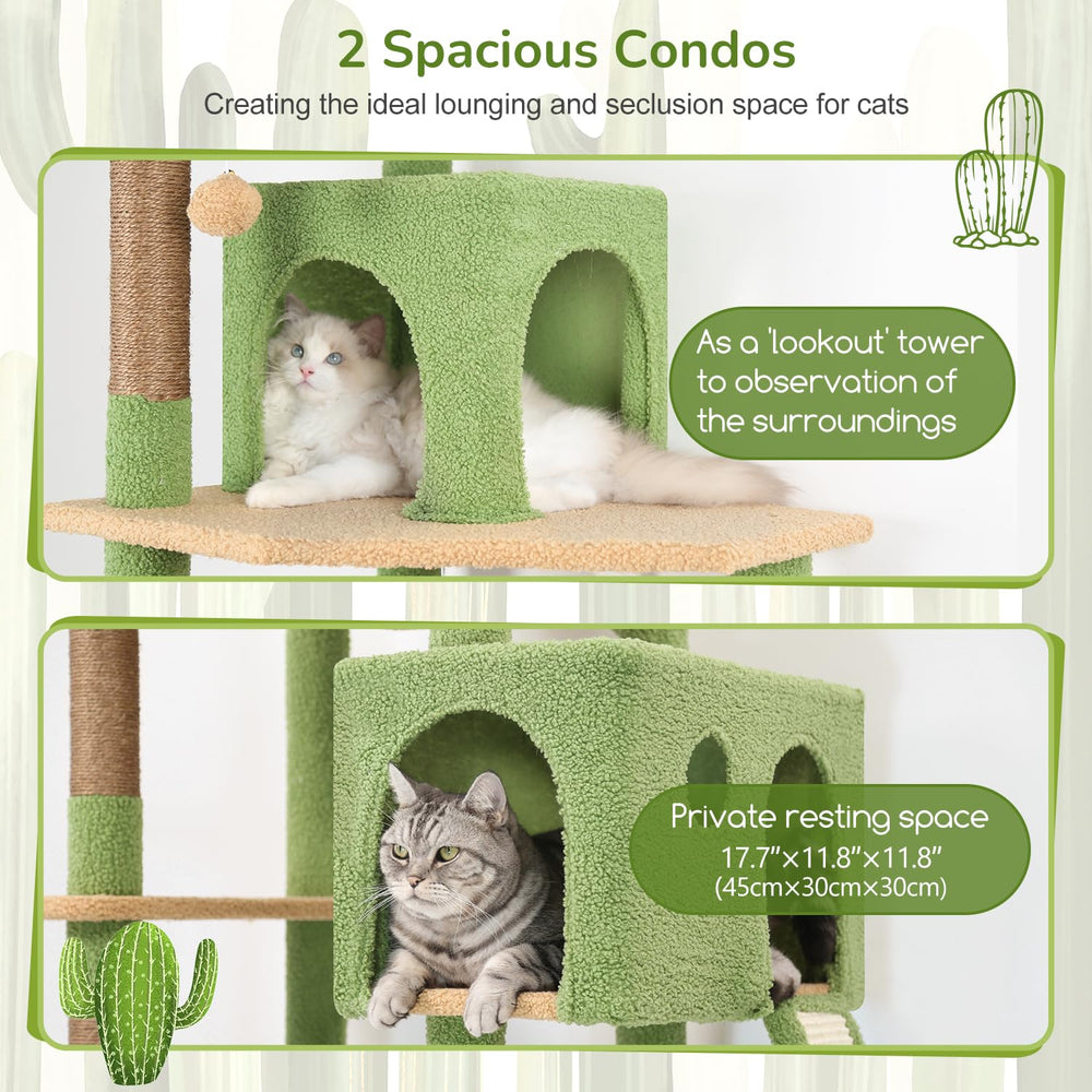 Globlazer torre cactus hamaca grande facilita que gatos adultos se relajan
