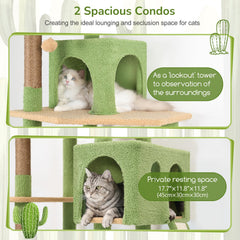 Globlazer torre cactus hamaca grande facilita que gatos adultos se relajan