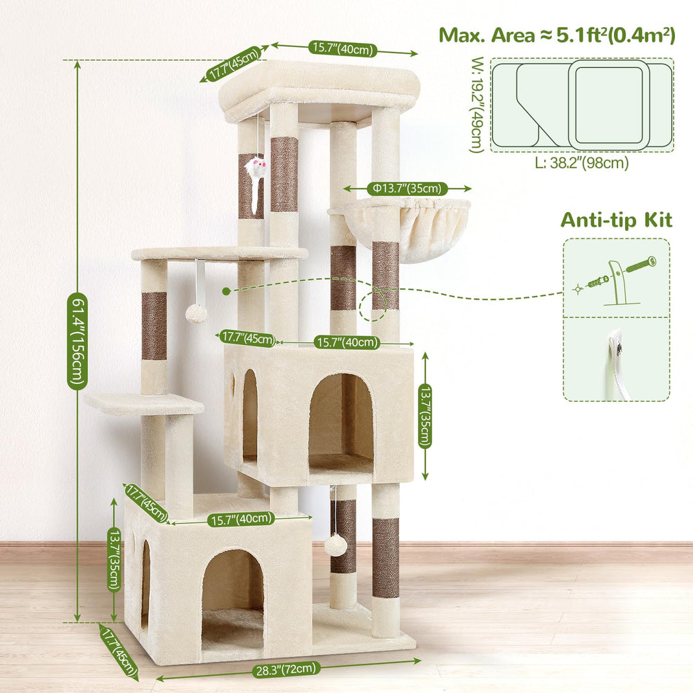 Globlazer torre de 61 pulgadas para gatos grandes