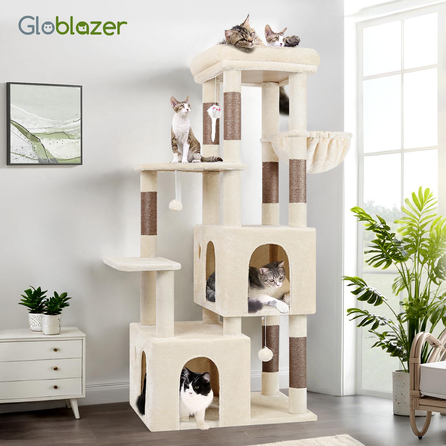 Globlazer torre estable y resistente para gatos adultos