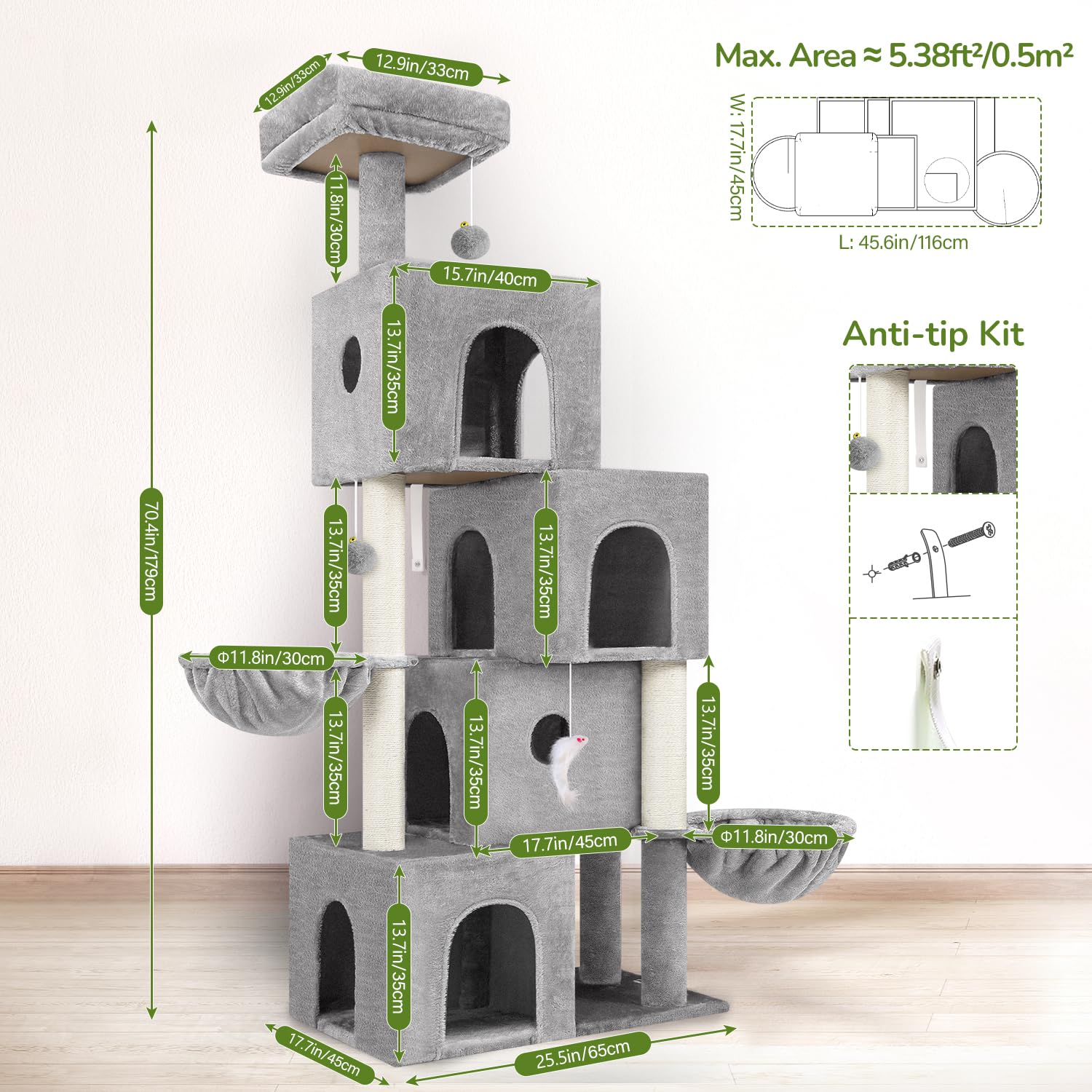 Globlazer torre-gatos-plataforma-alfombrada: plataforma acolchada para escalar y mirar alrededor.