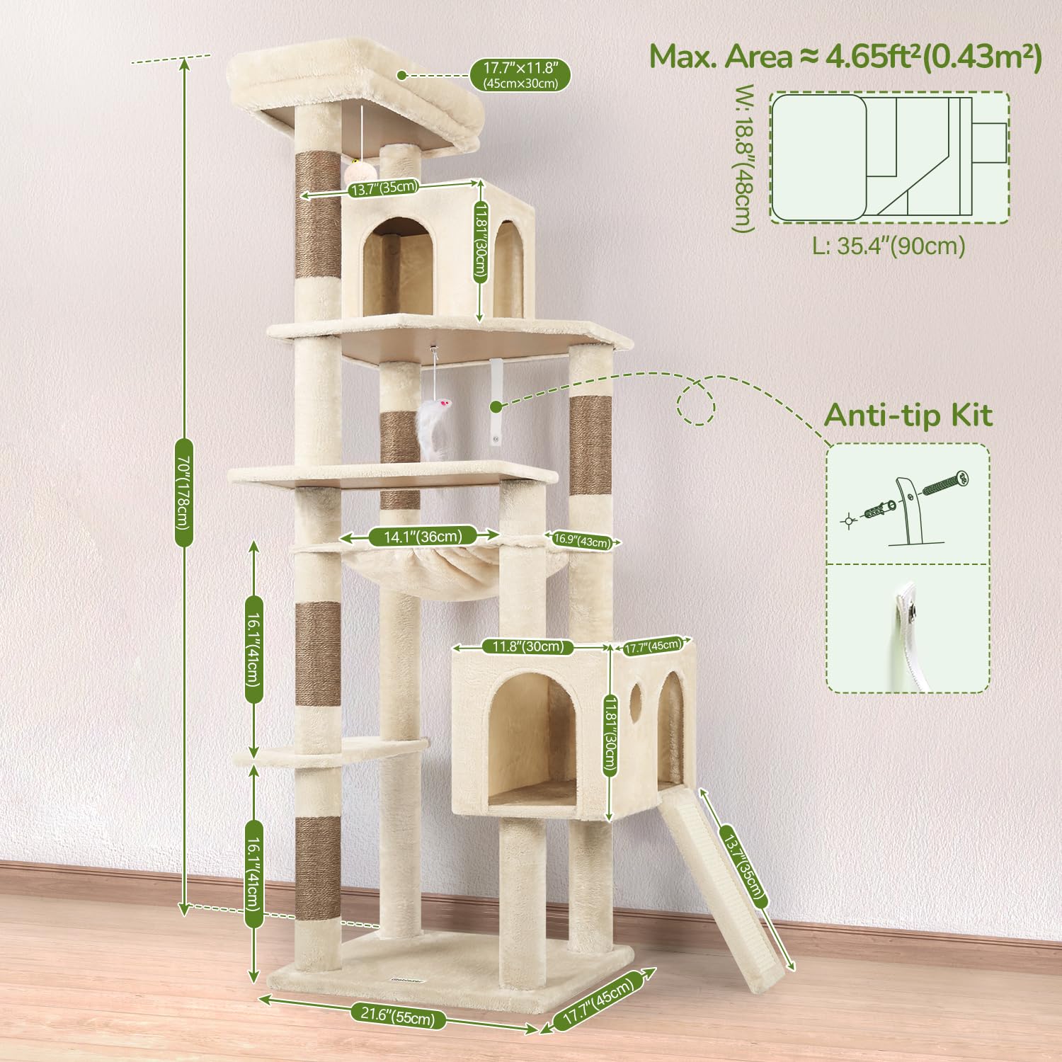 Globlazer torre interior estable y robusta para trepar.