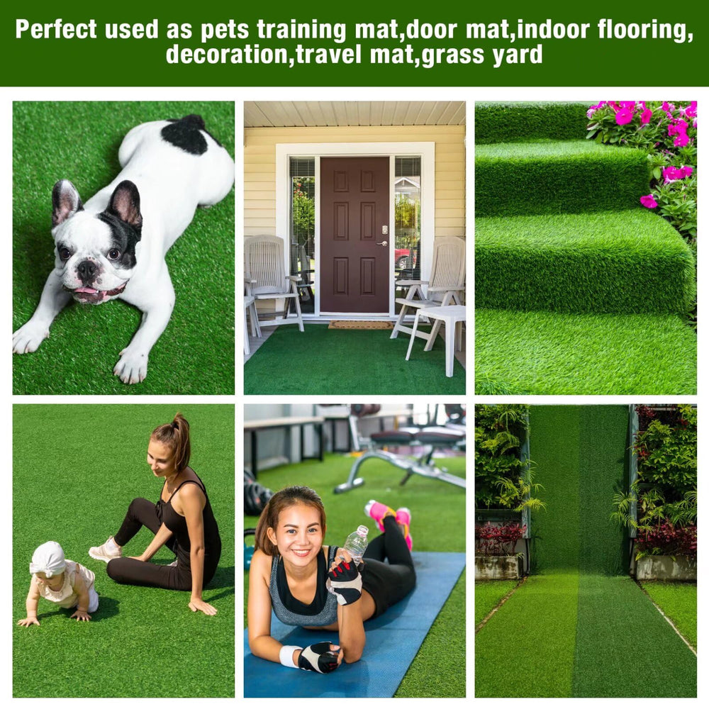 GLOBREEN cesped artificial grande para perros, superficie cómoda para sus necesidades.