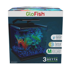 GloFish Betta Shadowbox Kit: iluminación LED de dos modos para crear ambiente nocturno o diurno.