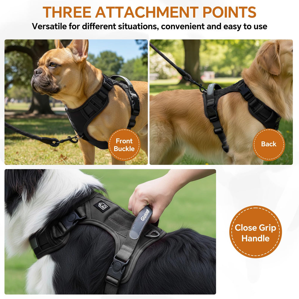 Glohoop arnés táctico, asa de control para guiar al perro