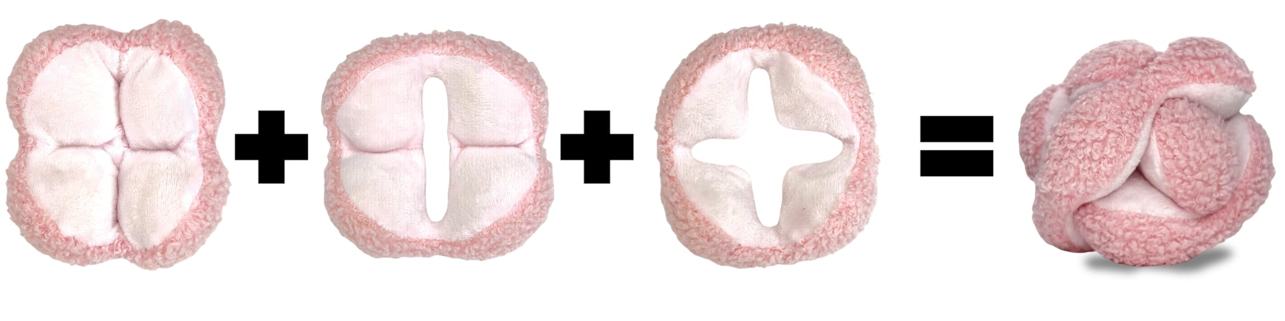 Glory To Dog Pink Snuffle Knot, espacios ocultos para premios durante el juego.